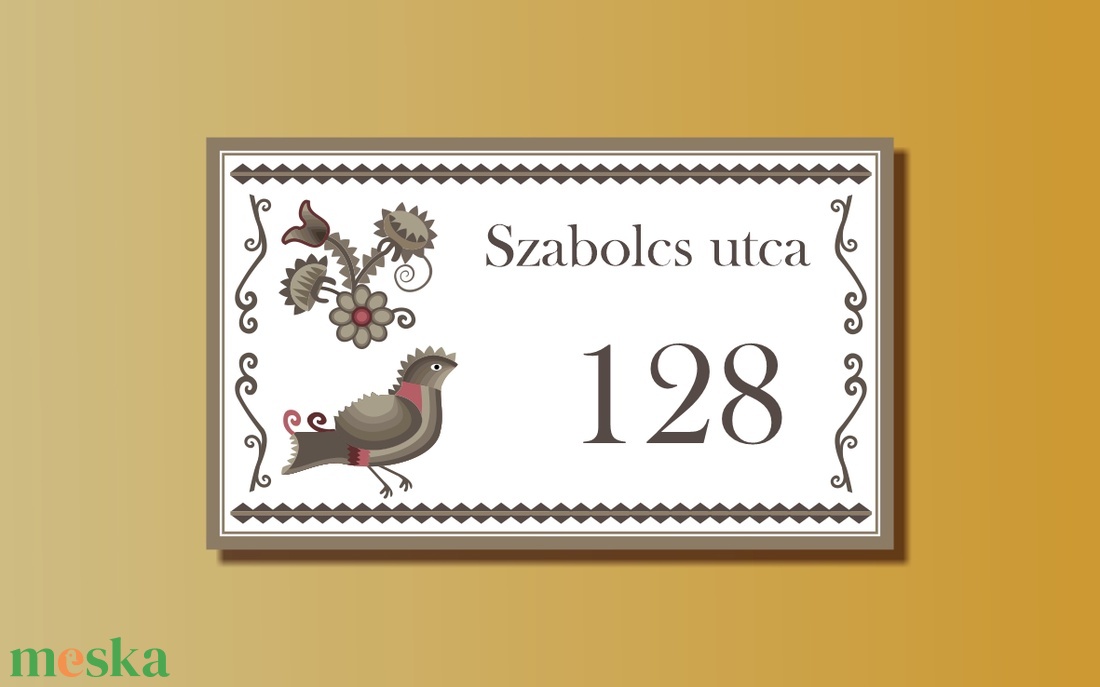 Házszámtábla - díszes- téglalap - otthon & életmód - ház & kert - házszám - Meska.hu Házszámtábla - díszes- téglalap - otthon & életmód - ház & kert - házszám - Meska.hu