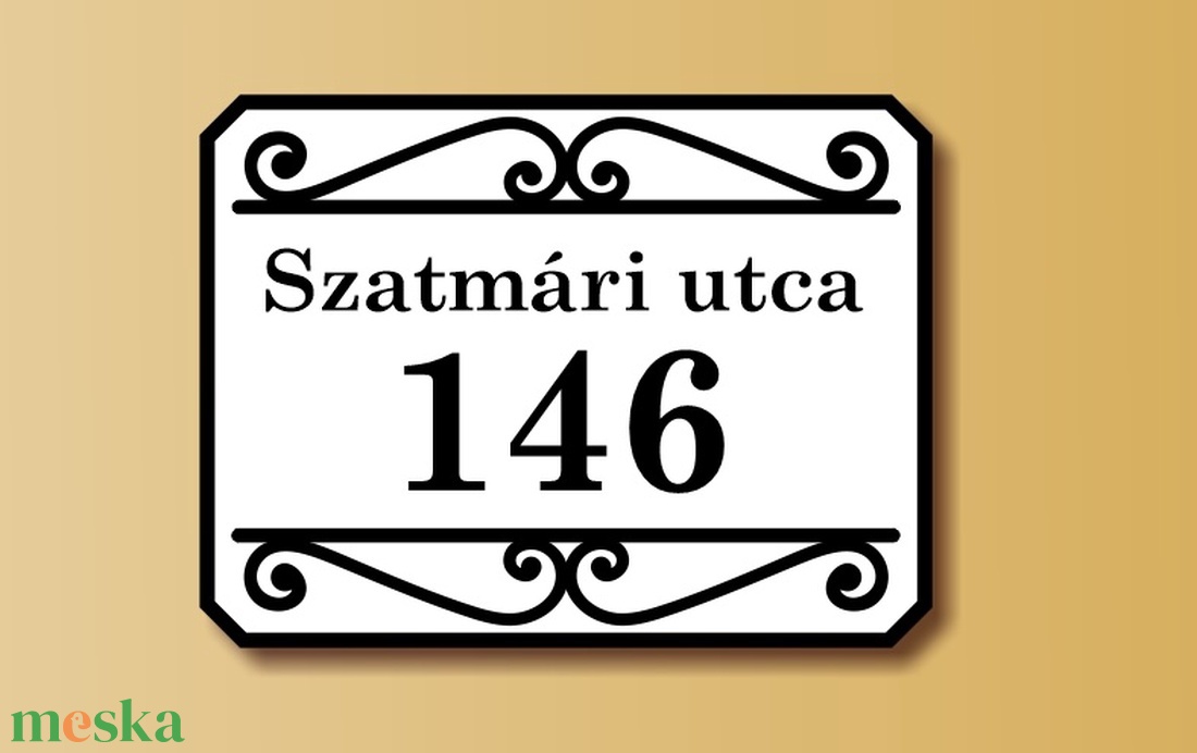Házszámtábla - díszes, téglalap alakú - otthon & életmód - ház & kert - házszám - Meska.hu Házszámtábla - díszes, téglalap alakú - otthon & életmód - ház & kert - házszám - Meska.hu