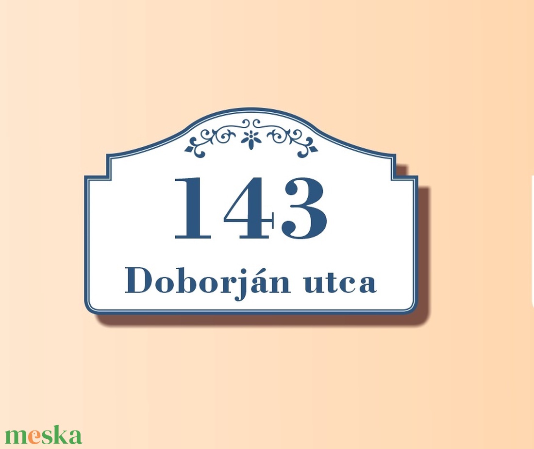 Házszámtábla - díszes - otthon & lakás - ház & kert - házszám - Meska.hu