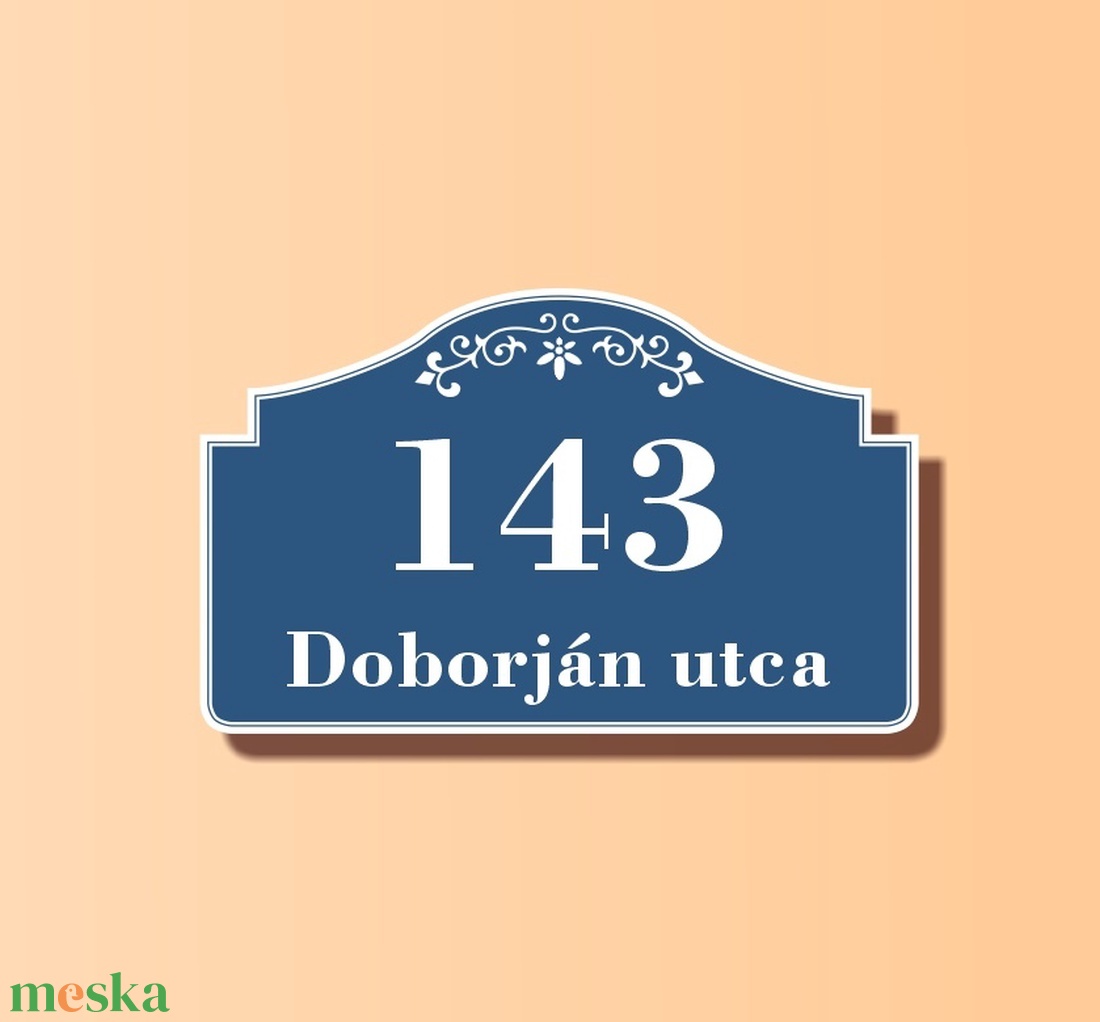 Házszámtábla - díszes - otthon & életmód - ház & kert - házszám - Meska.hu