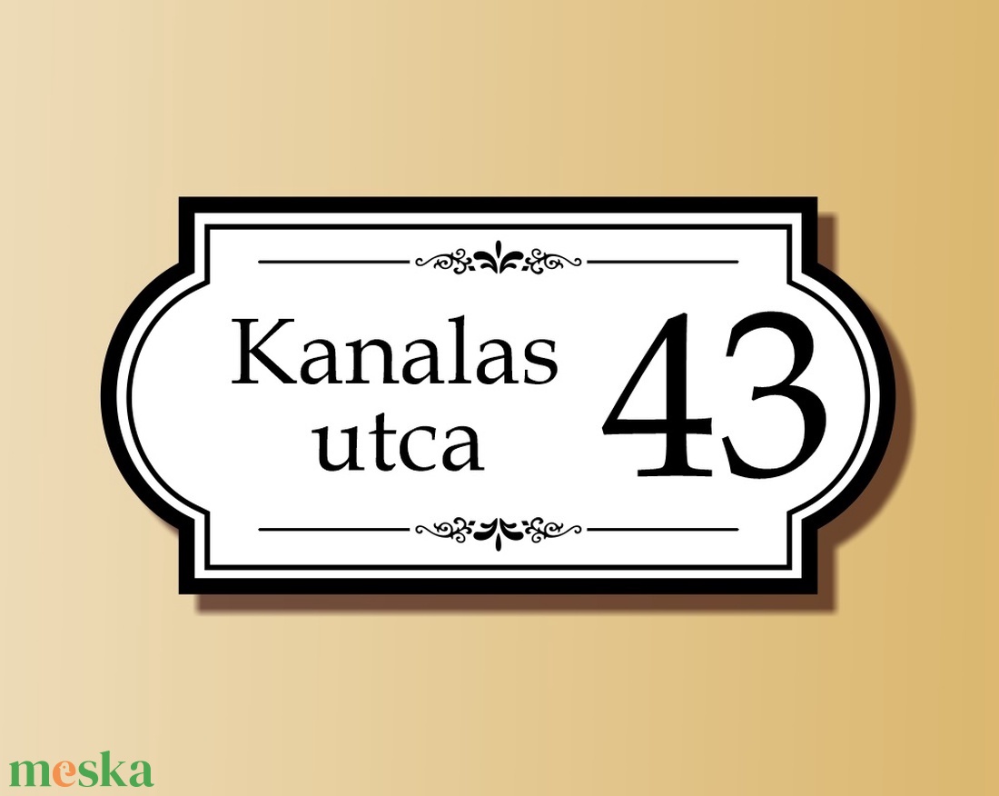 Díszes házszámtábla - téglalap - otthon & életmód - ház & kert - házszám - Meska.hu Díszes házszámtábla - téglalap - otthon & életmód - ház & kert - házszám - Meska.hu
