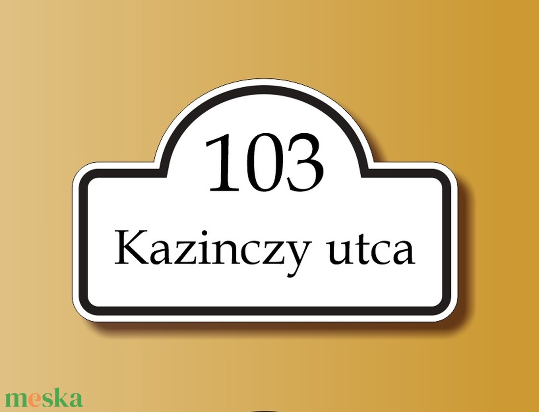 Díszes házszámtábla - körbeíves - otthon & lakás - ház & kert - házszám - Meska.hu