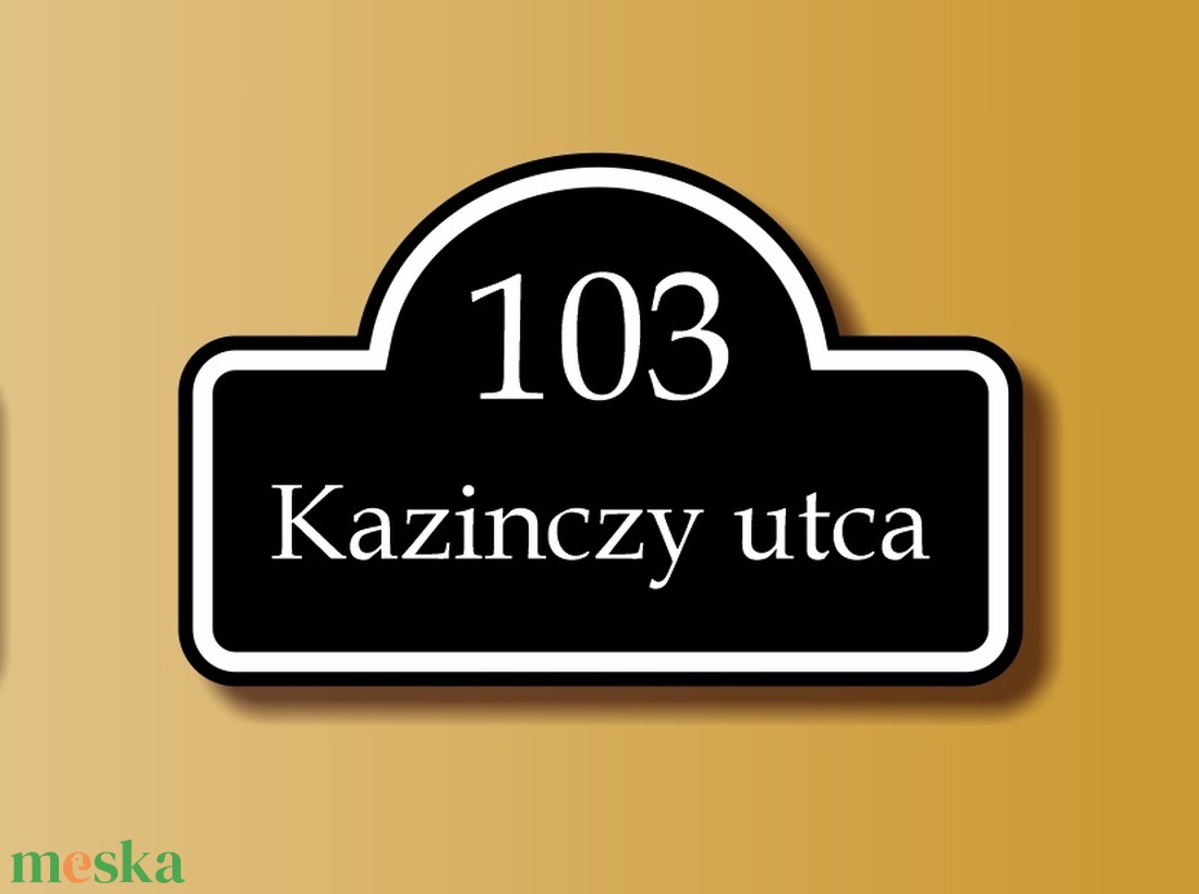 Díszes házszámtábla - körbeíves - otthon & lakás - ház & kert - házszám - Meska.hu