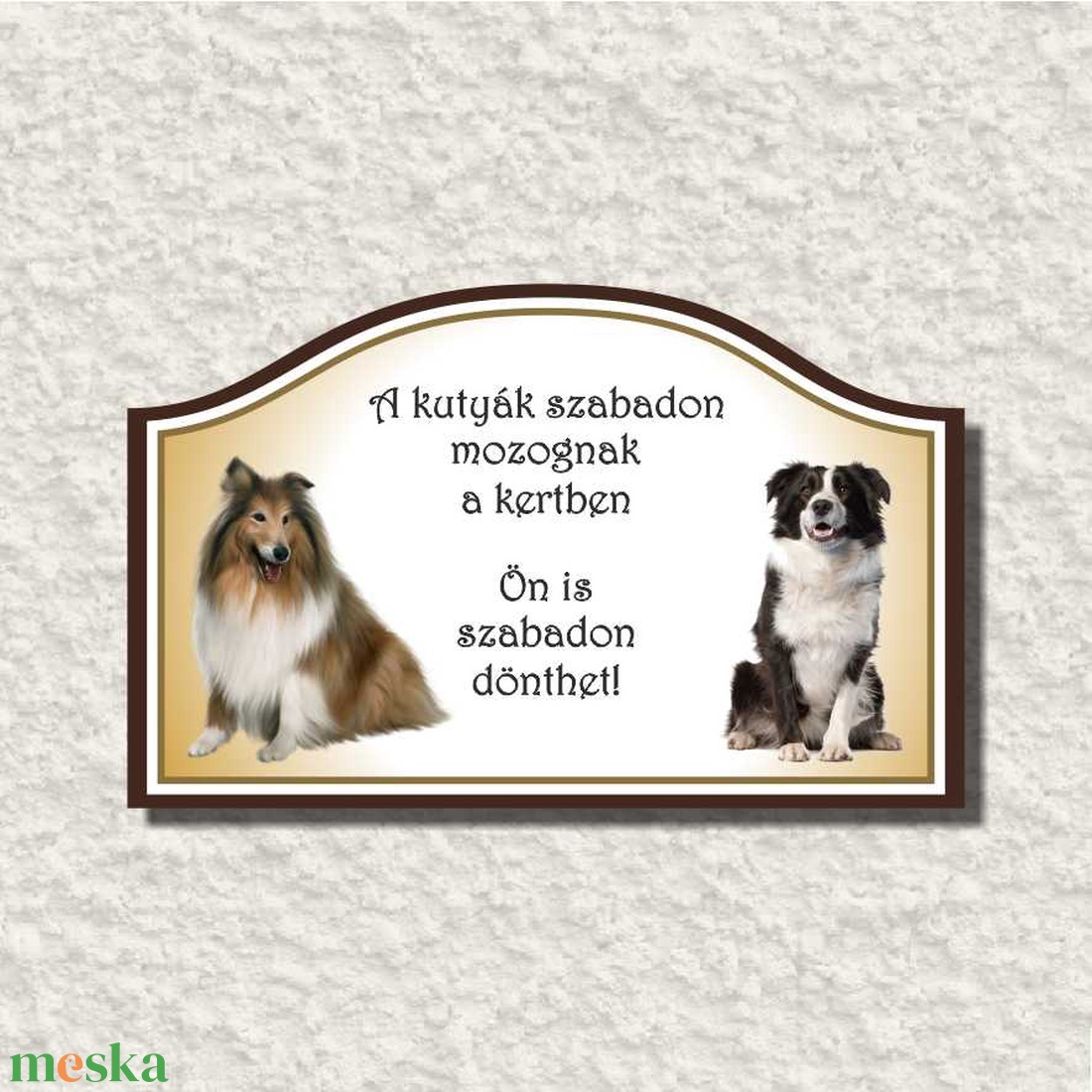 kutyatábla - vicces szöveggel. - otthon & életmód - ház & kert - házszám - Meska.hu