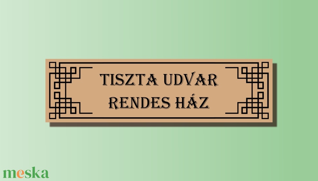 Tiszta udvar tábla - otthon & életmód - dekoráció - dísztárgy - Meska.hu