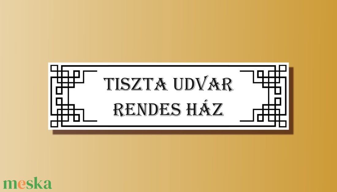 Tiszta udvar tábla - otthon & életmód - dekoráció - dísztárgy - Meska.hu