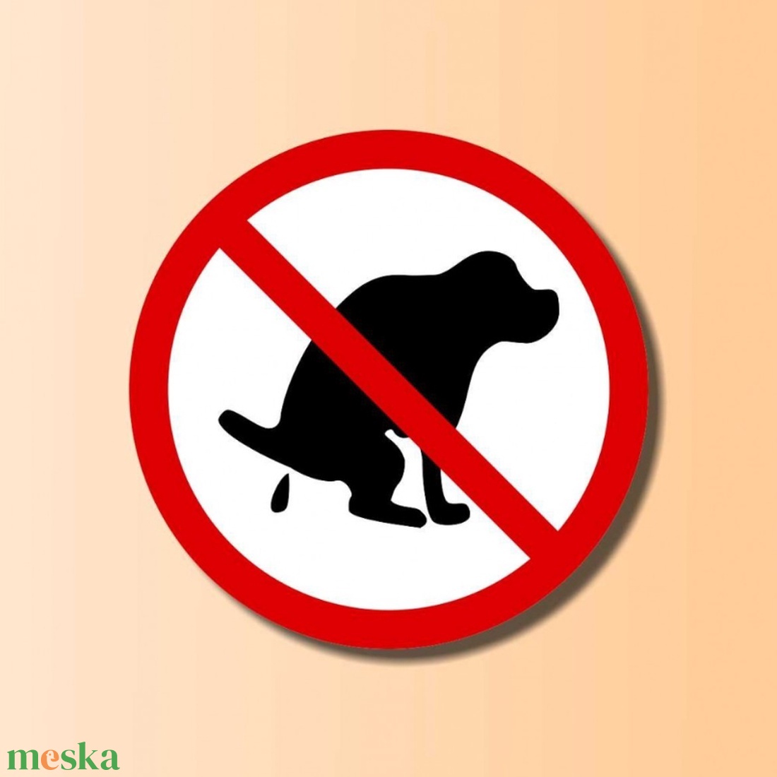 Kutyás - tiltó tábla - otthon & életmód - dekoráció - fali és függő dekoráció - falióra & óra - Meska.hu