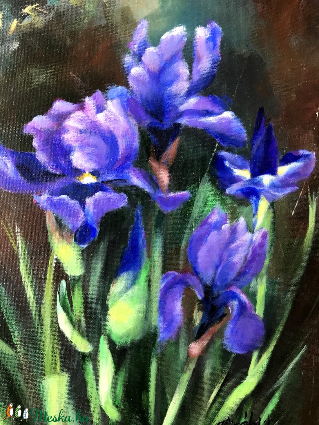 Íriszek - 40 x 30 centi - művészet - festmény - akril - Meska.hu Íriszek - 40 x 30 centi - művészet - festmény - akril - Meska.hu