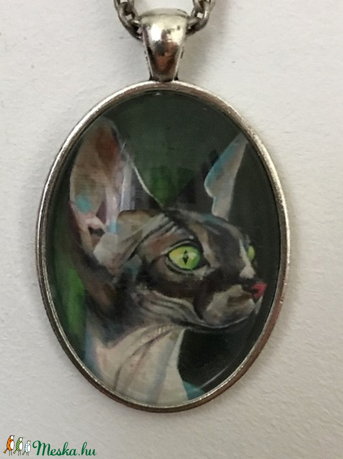 Üveglencsés medál a Sphynx festményem képével - ékszer - nyaklánc - medál - Meska.hu Üveglencsés medál a Sphynx festményem képével - ékszer - nyaklánc - medál - Meska.hu