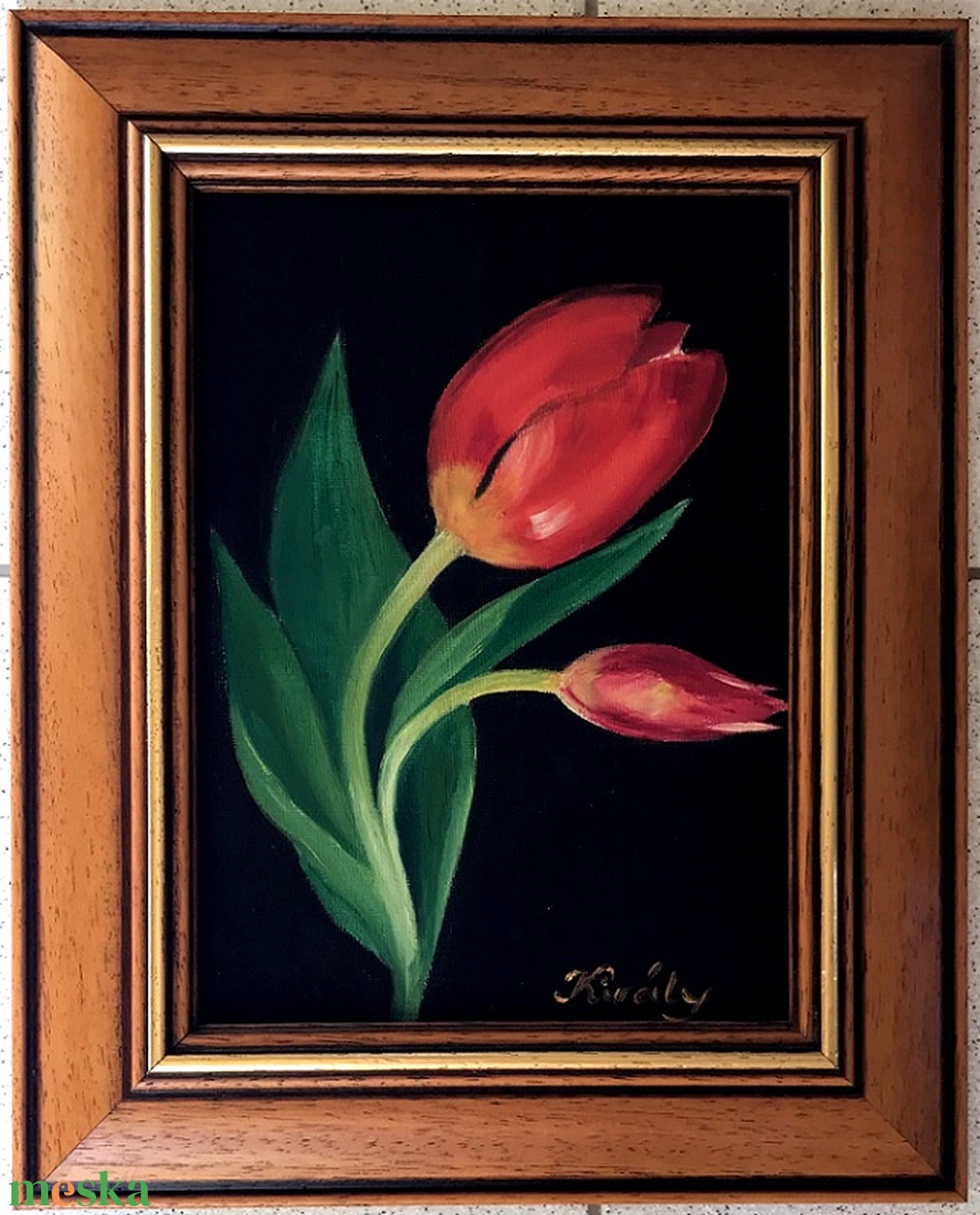 Piros tulipán - keretezett olajfestmény - művészet - festmény - olajfestmény - Meska.hu Piros tulipán - keretezett olajfestmény - művészet - festmény - olajfestmény - Meska.hu