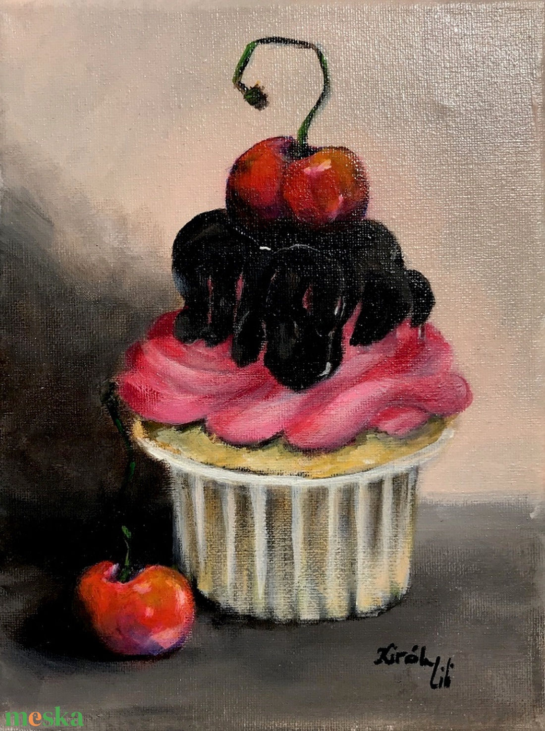 Cupcake - művészet - festmény - akril - Meska.hu Cupcake - művészet - festmény - akril - Meska.hu