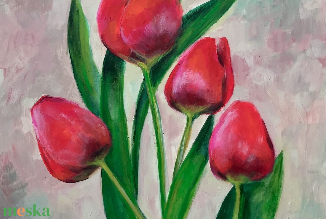 Öt szál tulipán - akrilfestmény - művészet - festmény - akril - Meska.hu Öt szál tulipán - akrilfestmény - művészet - festmény - akril - Meska.hu