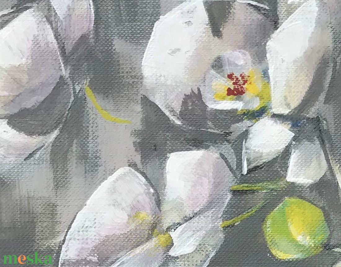 Fehér orchidea - akrilfestmény - művészet - festmény - akril - Meska.hu Fehér orchidea - akrilfestmény - művészet - festmény - akril - Meska.hu