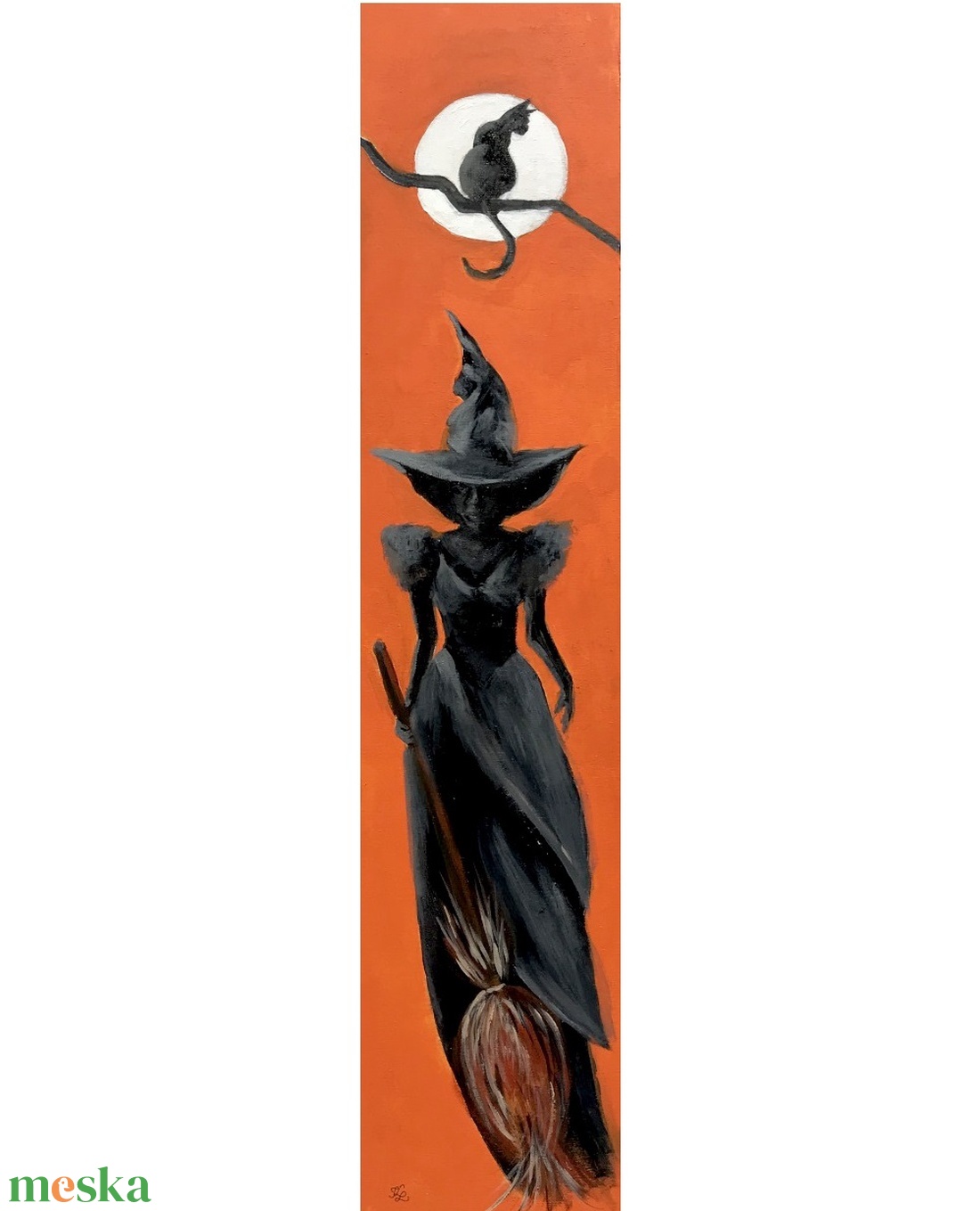 Halloween-dekoráció - akrilfestékkel lécre festett kép - 70 x 15,5 cm - művészet - festmény - akril - Meska.hu Halloween-dekoráció - akrilfestékkel lécre festett kép - 70 x 15,5 cm - művészet - festmény - akril - Meska.hu