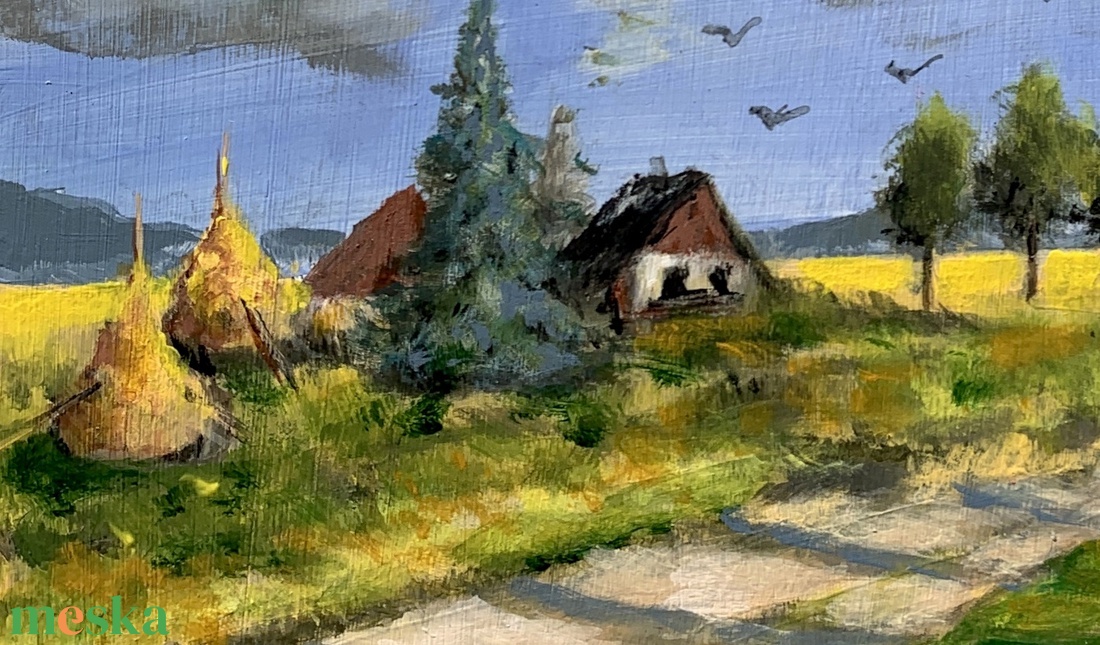 Égig érő fák - keretezett akrilfestmény - 32 x 23,5 a keret nélküli mérete - művészet - festmény - akril - Meska.hu