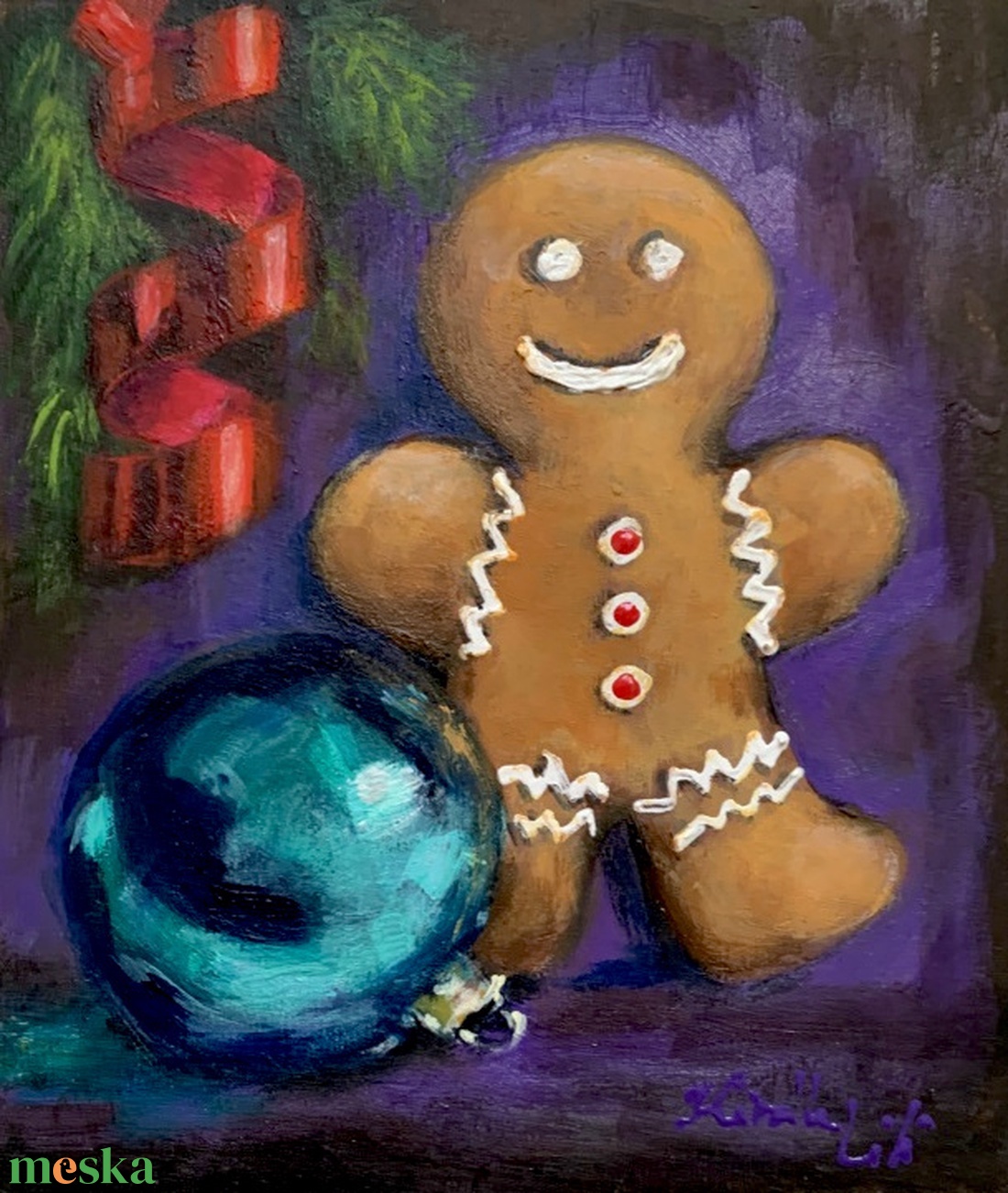 Sütibaba karácsonya - akrilfestmény - 18 x 15 cm - művészet - festmény - akril - Meska.hu Sütibaba karácsonya - akrilfestmény - 18 x 15 cm - művészet - festmény - akril - Meska.hu
