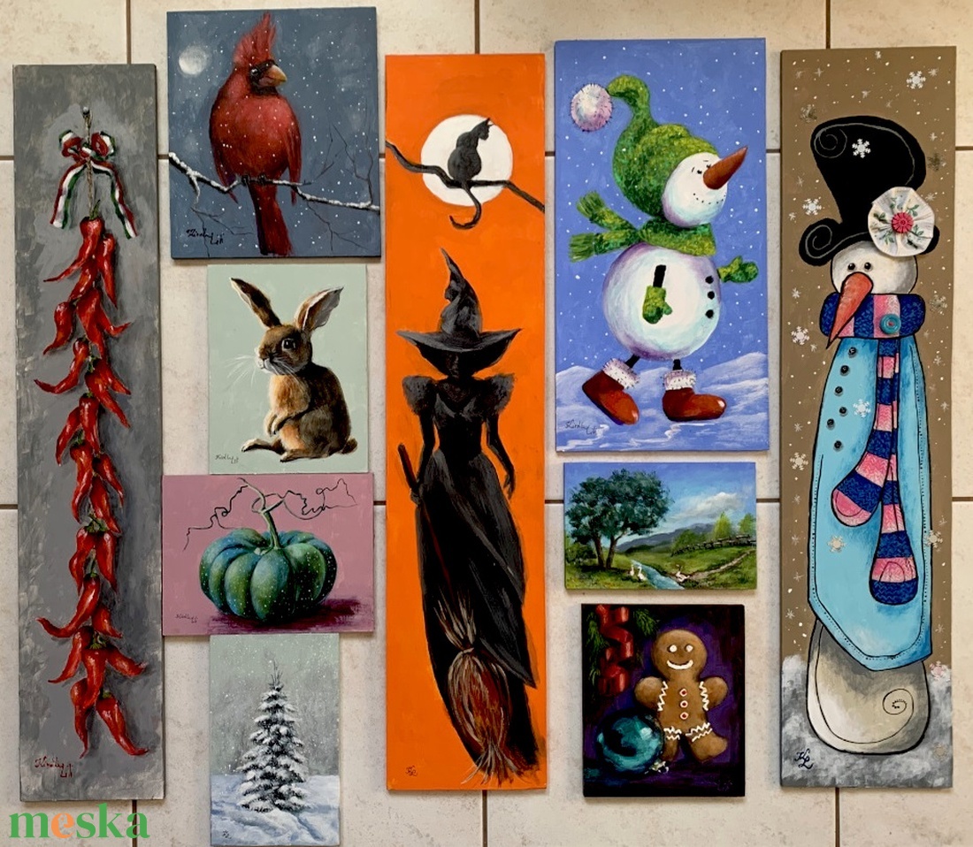 Sütibaba karácsonya - akrilfestmény - 18 x 15 cm - művészet - festmény - akril - Meska.hu Sütibaba karácsonya - akrilfestmény - 18 x 15 cm - művészet - festmény - akril - Meska.hu