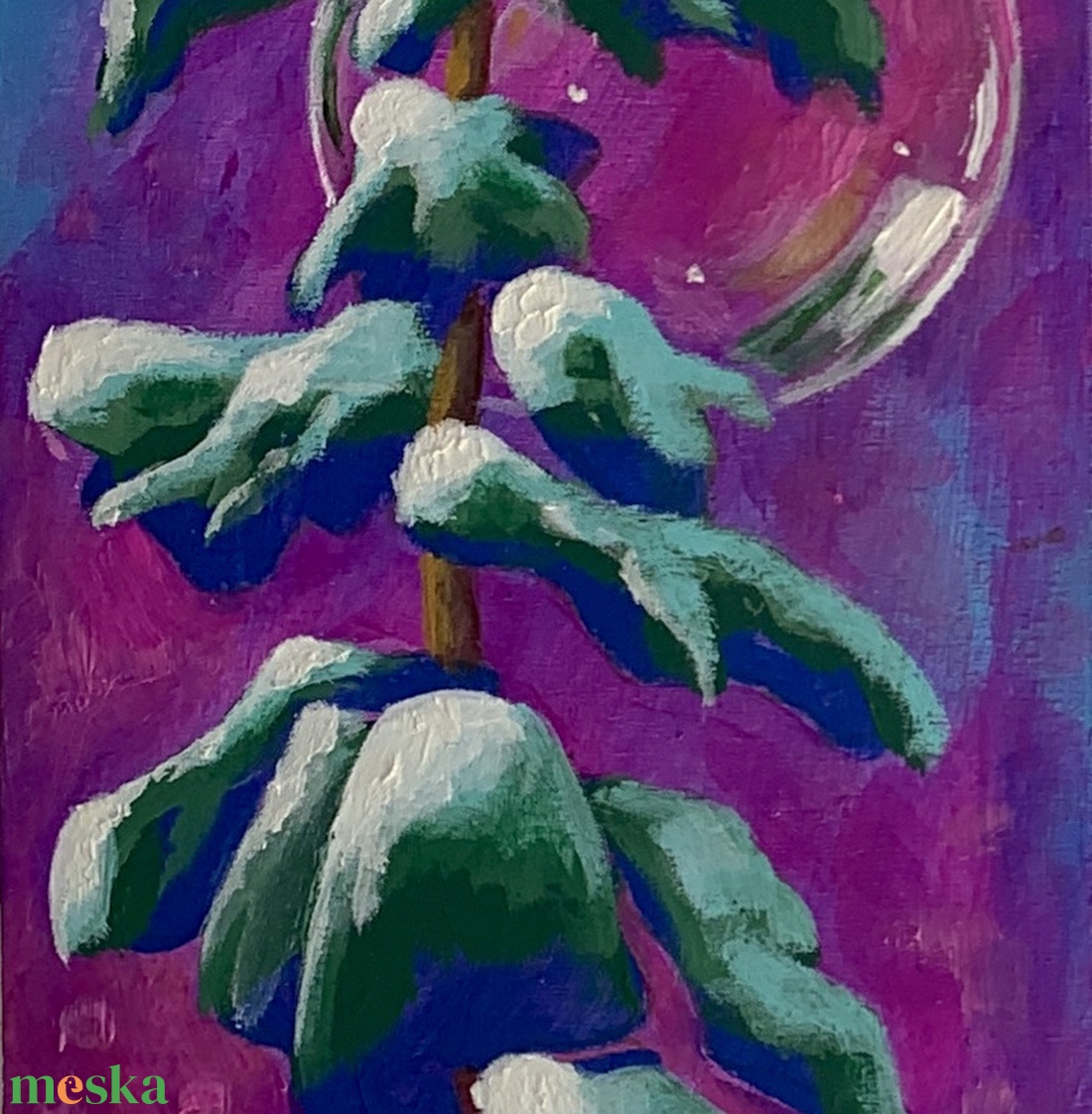 Színes tél - akrilfestmény - 70 x 15,5 cm - művészet - festmény - akril - Meska.hu Színes tél - akrilfestmény - 70 x 15,5 cm - művészet - festmény - akril - Meska.hu