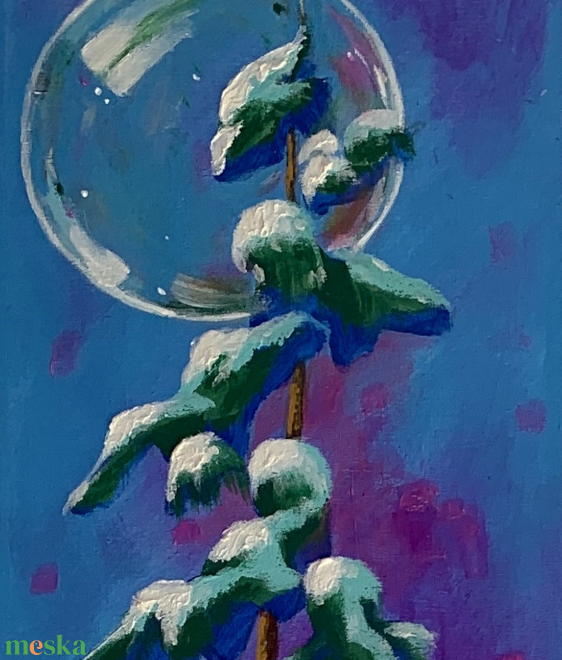 Színes tél - akrilfestmény - 70 x 15,5 cm - művészet - festmény - akril - Meska.hu Színes tél - akrilfestmény - 70 x 15,5 cm - művészet - festmény - akril - Meska.hu