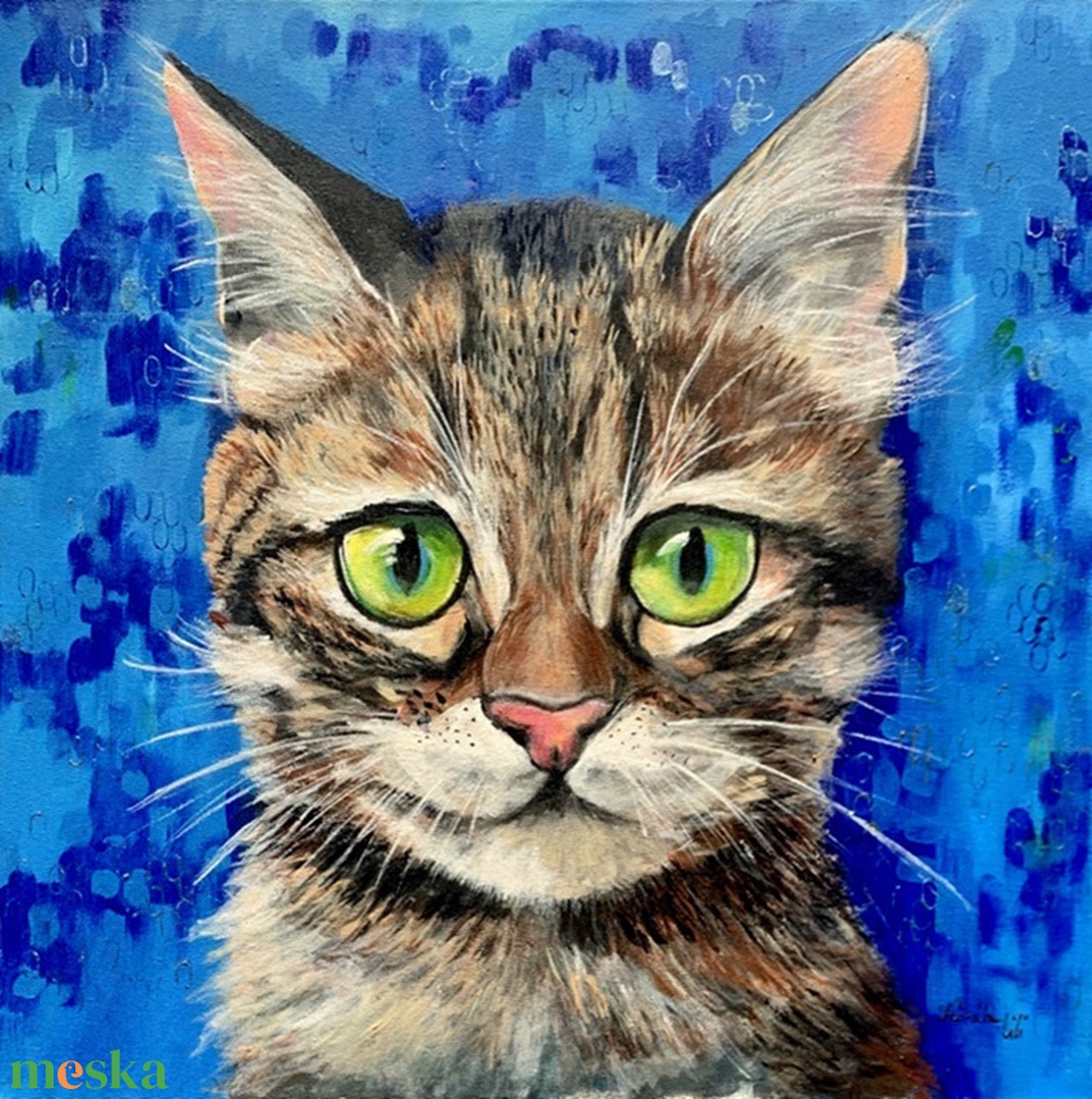 Babacica portréja - akrilfestmény - 50 x 50 cm (macska, cica) - művészet - festmény - akril - Meska.hu