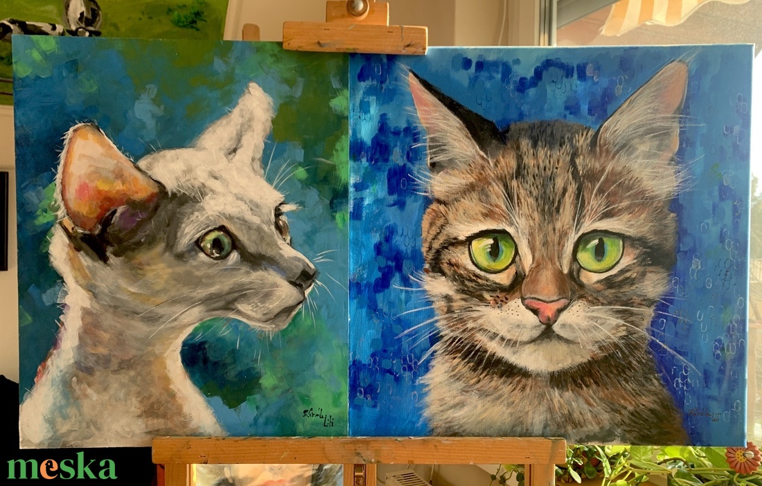 Babacica portréja - akrilfestmény - 50 x 50 cm (macska, cica) - művészet - festmény - akril - Meska.hu Babacica portréja - akrilfestmény - 50 x 50 cm (macska, cica) - művészet - festmény - akril - Meska.hu