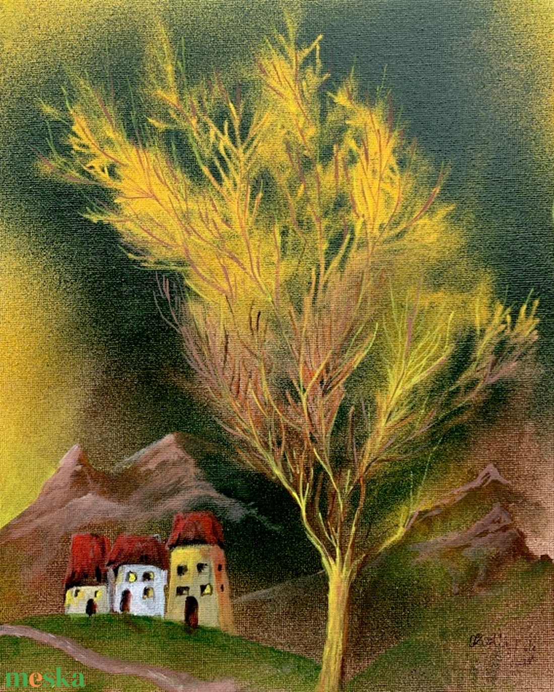 Éjszakai nyugalom - 30 x 24 cm - akrilfestmény/vegyes technika - művészet - festmény - akril - Meska.hu Éjszakai nyugalom - 30 x 24 cm - akrilfestmény/vegyes technika - művészet - festmény - akril - Meska.hu