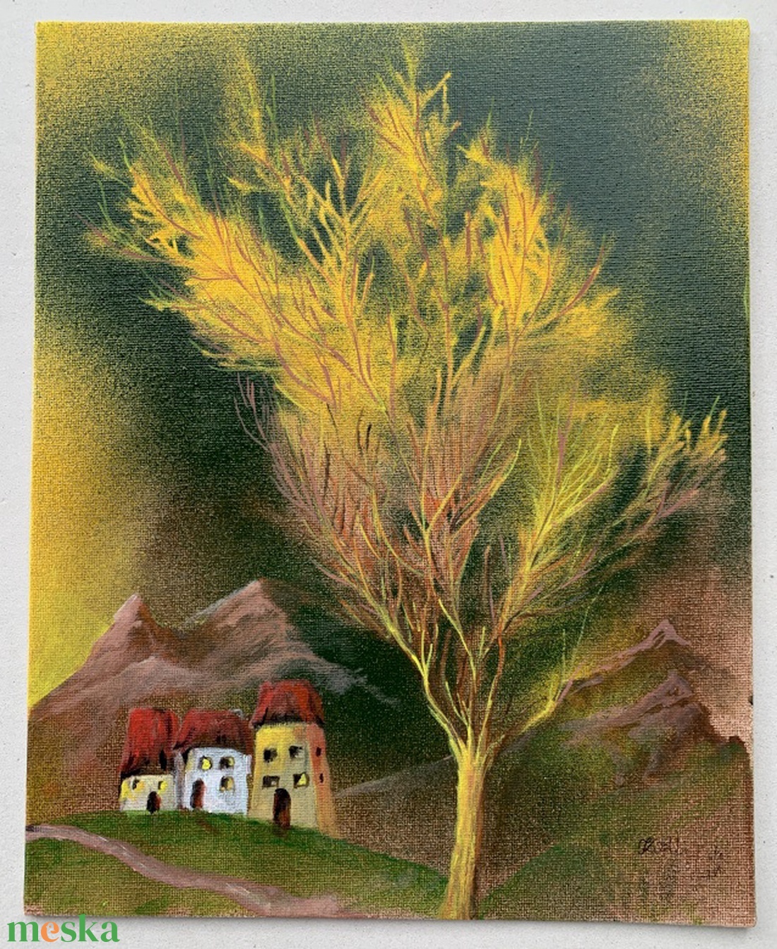 Éjszakai nyugalom - 30 x 24 cm - akrilfestmény/vegyes technika - művészet - festmény - akril - Meska.hu Éjszakai nyugalom - 30 x 24 cm - akrilfestmény/vegyes technika - művészet - festmény - akril - Meska.hu