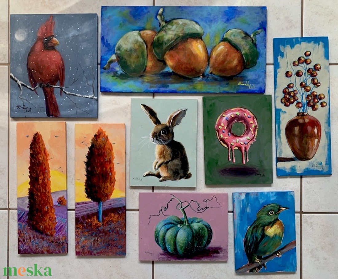 Édes kísértés - deszkakép - akrilfestmény - 20 x 15 cm - művészet - festmény - akril - Meska.hu