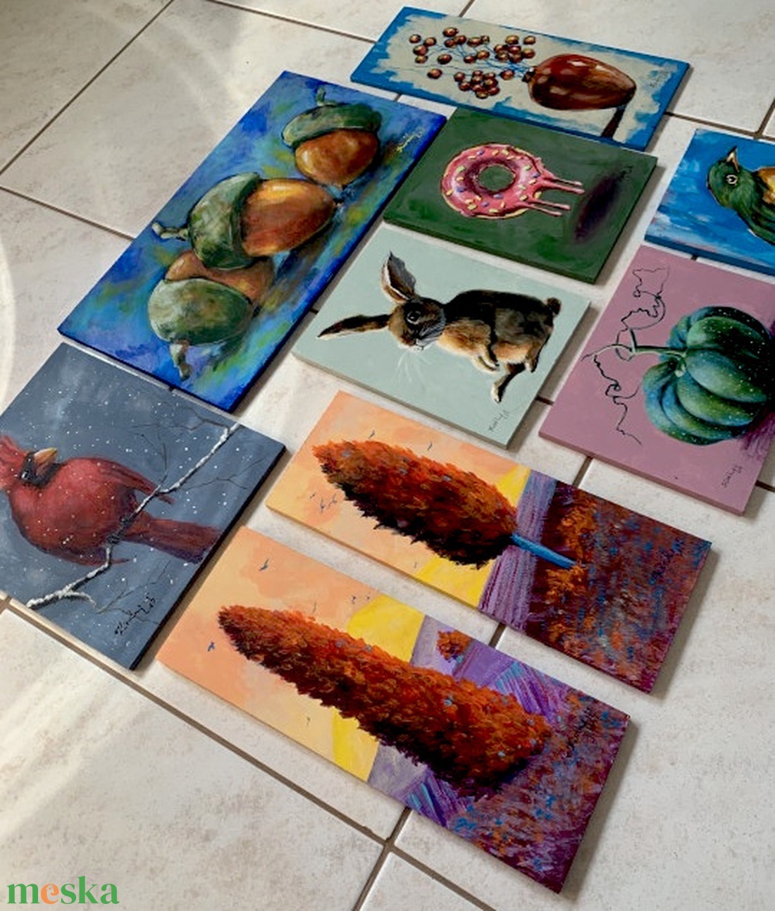 Édes kísértés - deszkakép - akrilfestmény - 20 x 15 cm - művészet - festmény - akril - Meska.hu