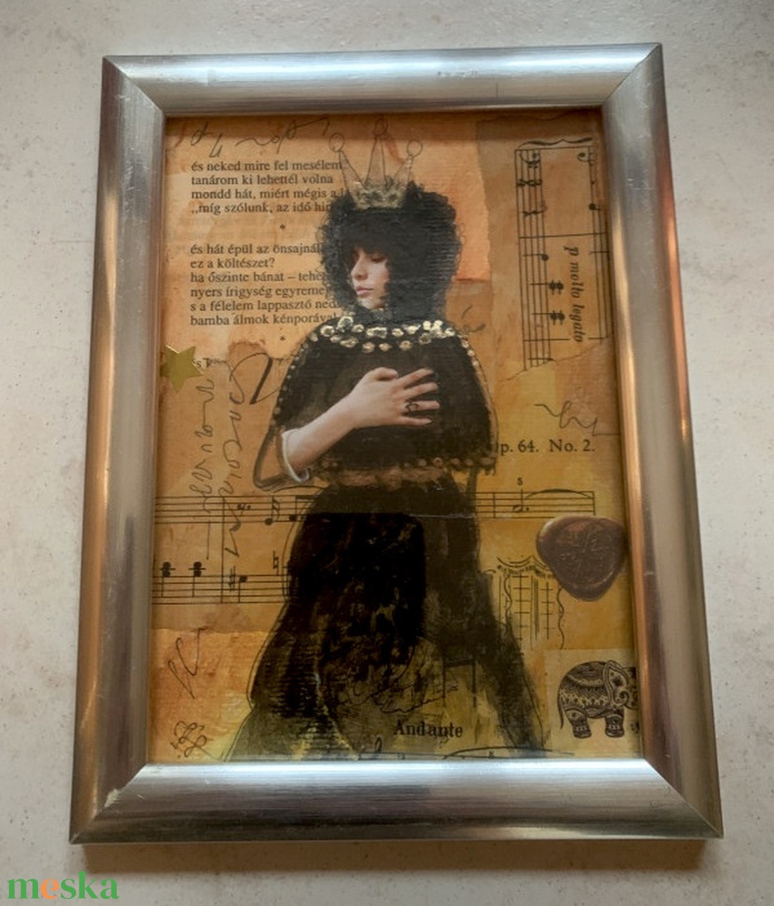 Andante - keretezett kép (mix média) - művészet - festmény - festmény vegyes technika - Meska.hu