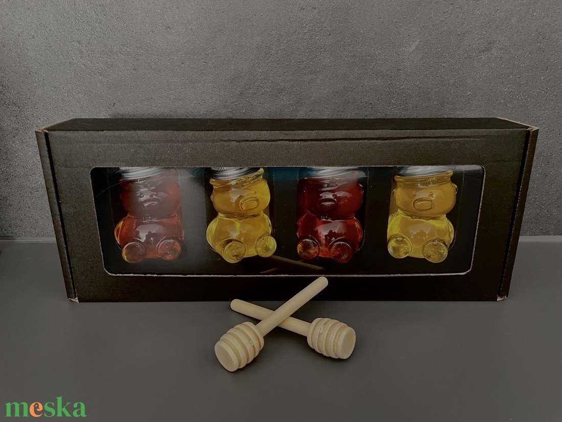 Termelői méz Díszdobozban 4x50gr - élelmiszer - méz & propolisz - Meska.hu