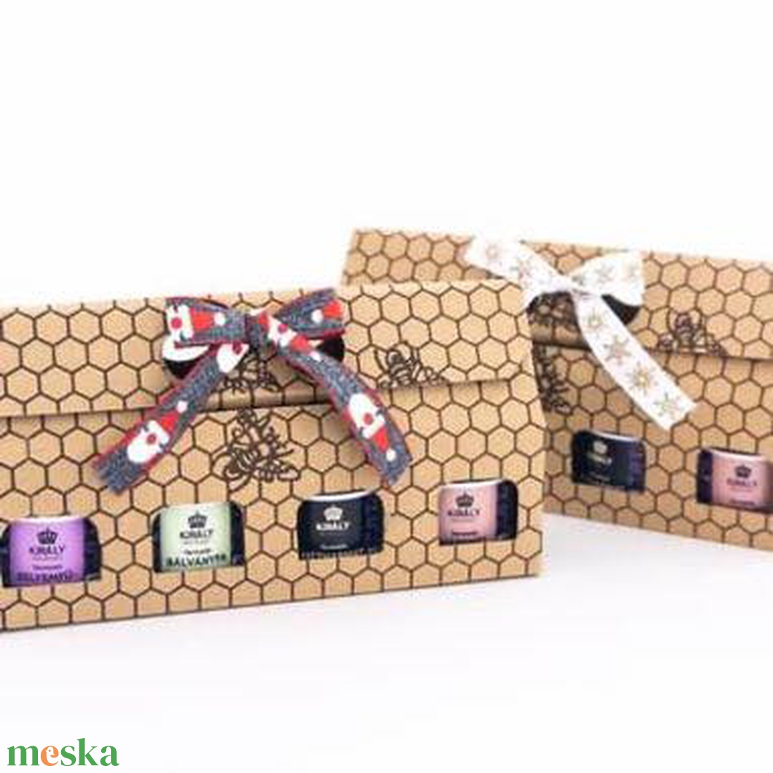 Termelői méz díszdobozban 4x50gr - élelmiszer - méz & propolisz - Meska.hu