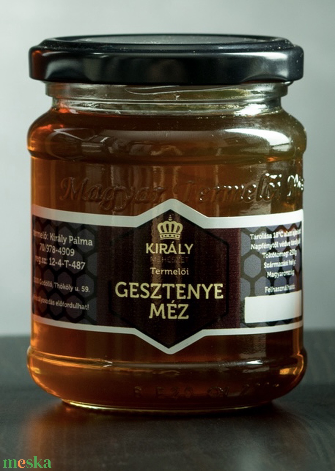 Gesztenyeméz 250gr - élelmiszer - méz & propolisz - Meska.hu