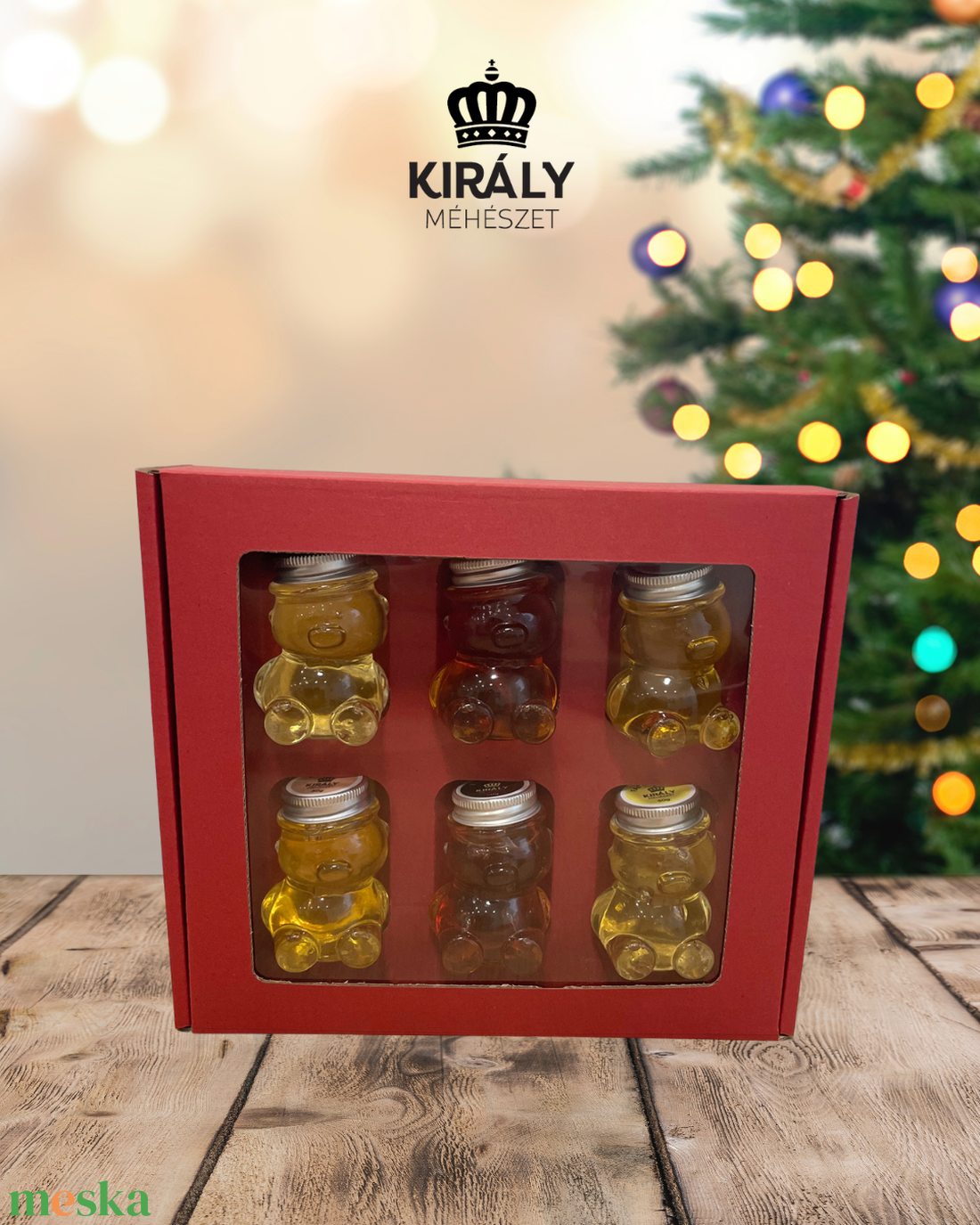 Termelői méz díszdobozban 6x50gr - élelmiszer - méz & propolisz - Meska.hu