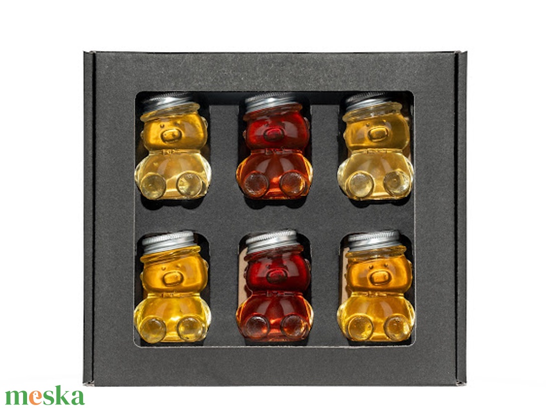 Termelői méz díszdoboz 6x50gr - élelmiszer - gourmet ajándékcsomag - Meska.hu