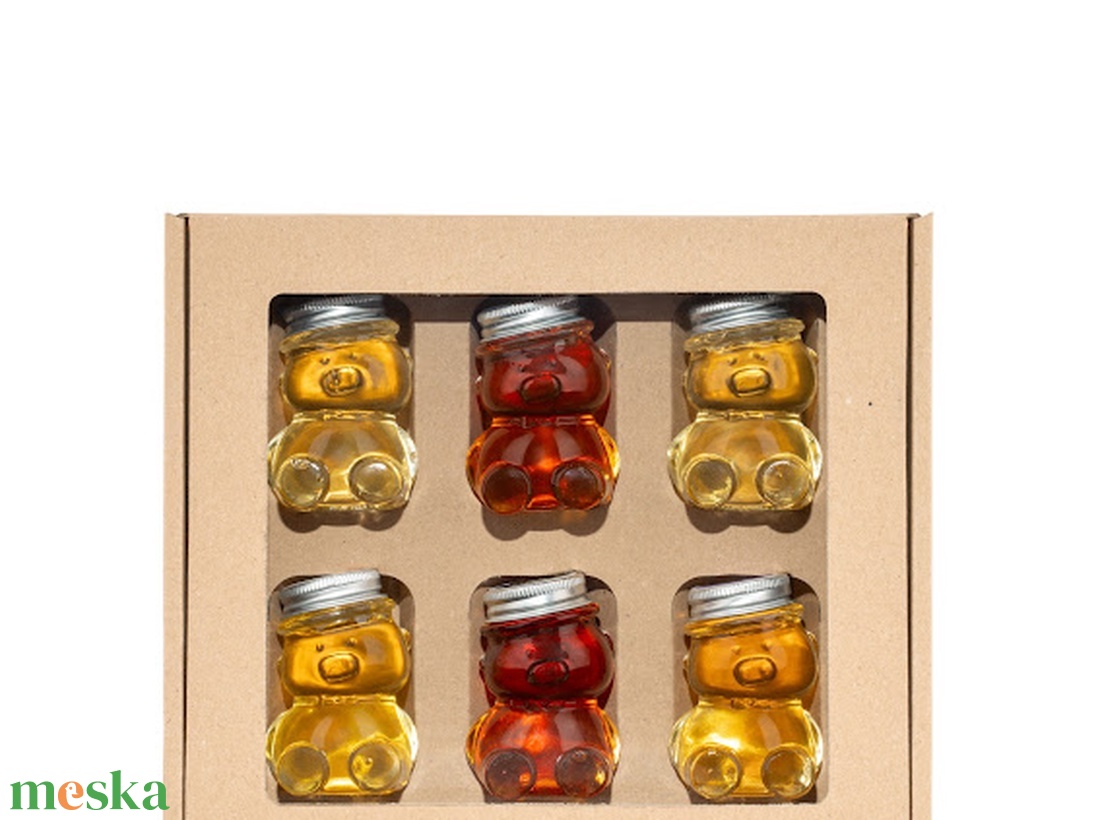 Termelői méz díszdoboz 6x50gr - élelmiszer - gourmet ajándékcsomag - Meska.hu