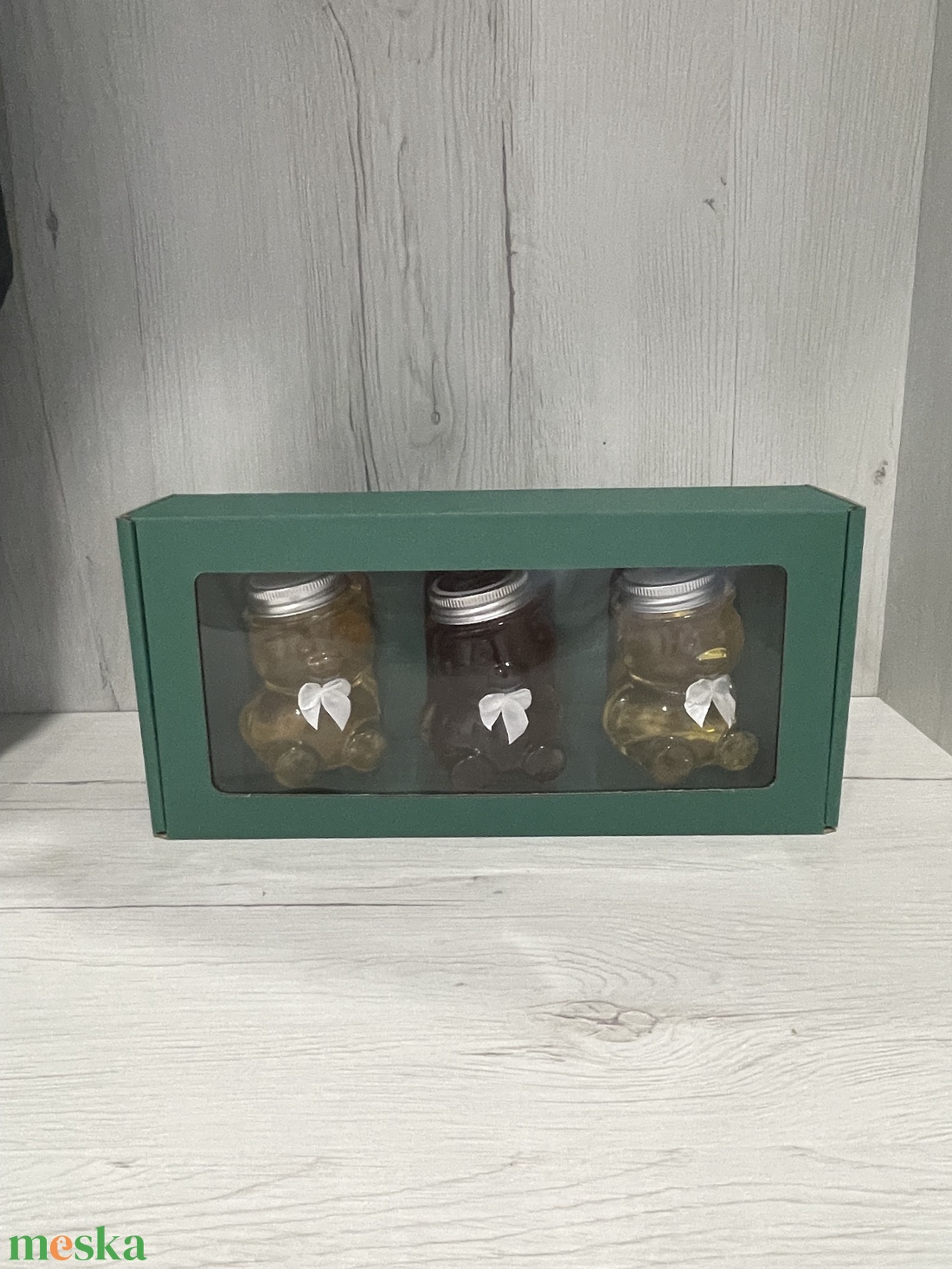 Mézes ajándékcsomag macis 3x100gr - élelmiszer - méz & propolisz - Meska.hu