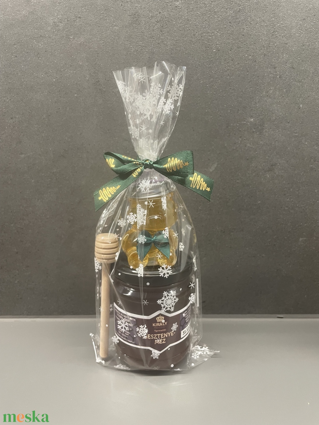 Mézes csomag 250gr és 50gr maci mézcsurgatóval - élelmiszer - gourmet ajándékcsomag - Meska.hu