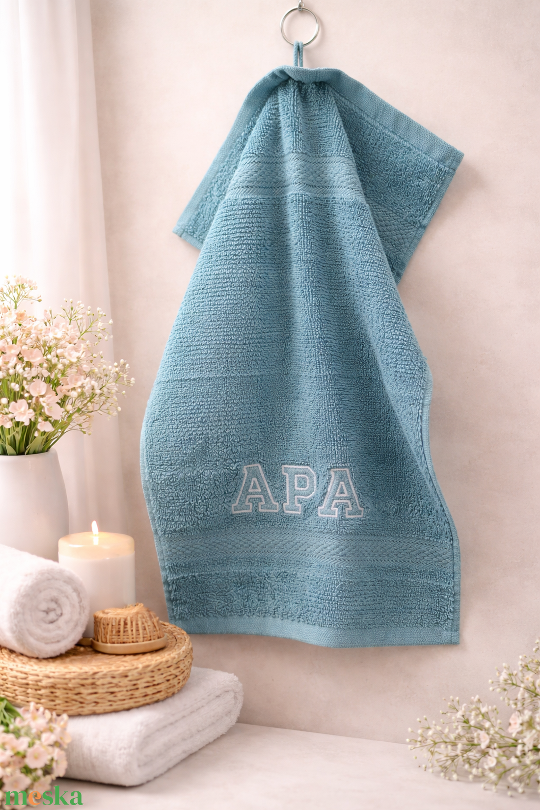 Hímzett, egyedi törölköző � szeretettel készítve - otthon & életmód - fürdőszoba - törölköző - Meska.hu