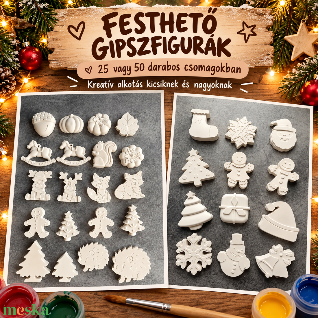 Festhető gipsz csomag  - diy (csináld magad) - egységcsomag - Meska.hu