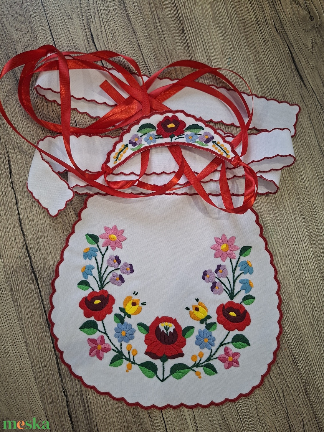 Gyerek kötény és párta - ruha & divat - gyerekruha - szoknya - Meska.hu