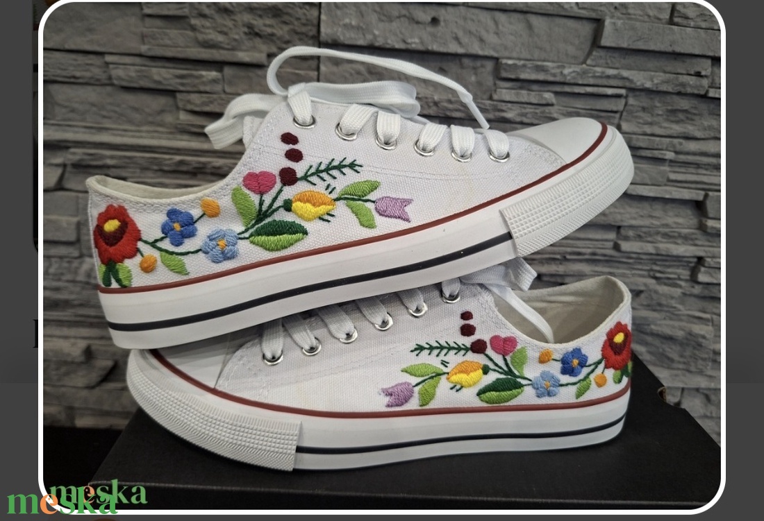 Kalocsai mintás cipő - diy (csináld magad) - szabásminta, útmutató - hímzés minta - Meska.hu