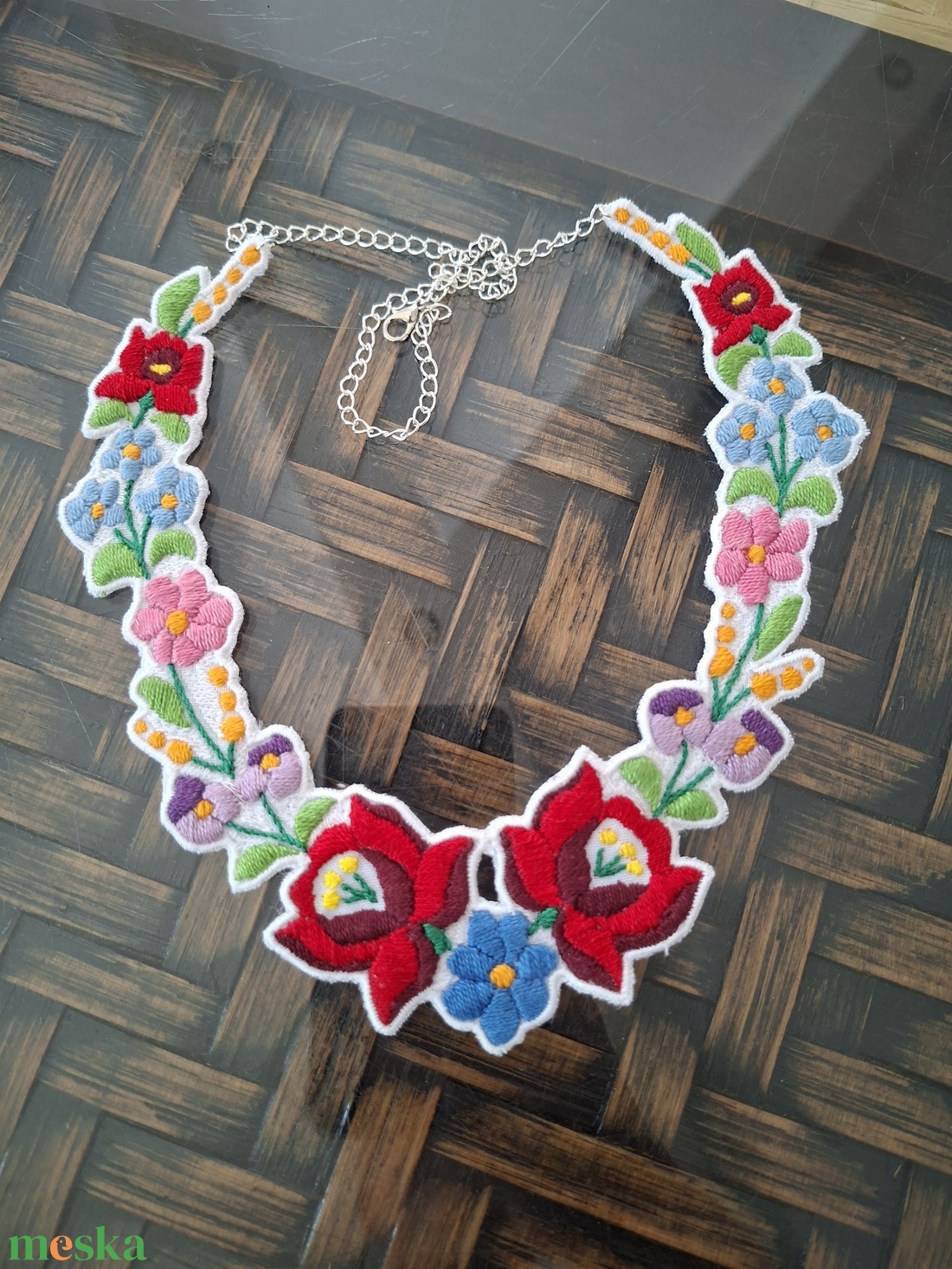 Kalocsai nyakék - diy (csináld magad) - szabásminta, útmutató - hímzés minta - Meska.hu