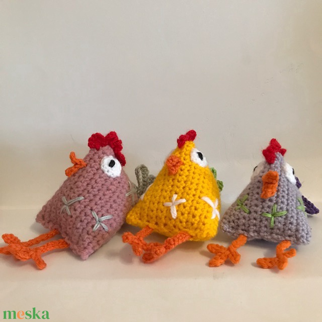 Húsvéti háromszög csirkék - játék & sport - plüssállat & játékfigura - más figura - Meska.hu