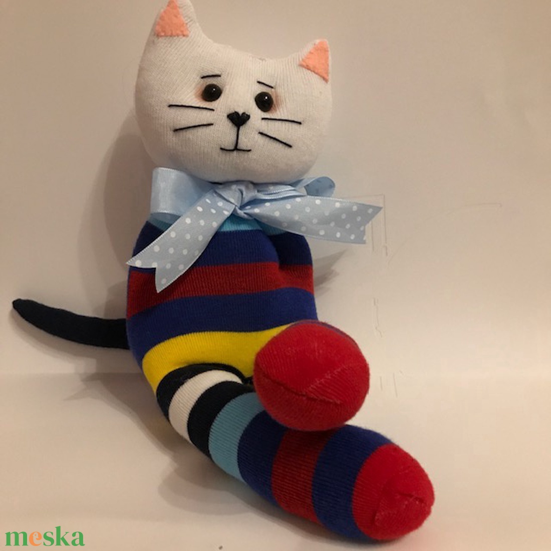 Hosszúlábú  cica - játék & sport - plüssállat & játékfigura - cica - Meska.hu