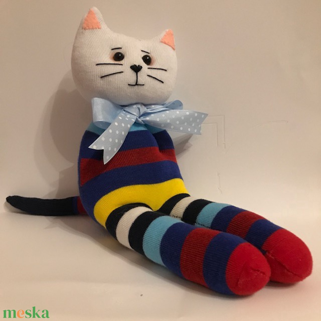 Hosszúlábú  cica - játék & sport - plüssállat & játékfigura - cica - Meska.hu