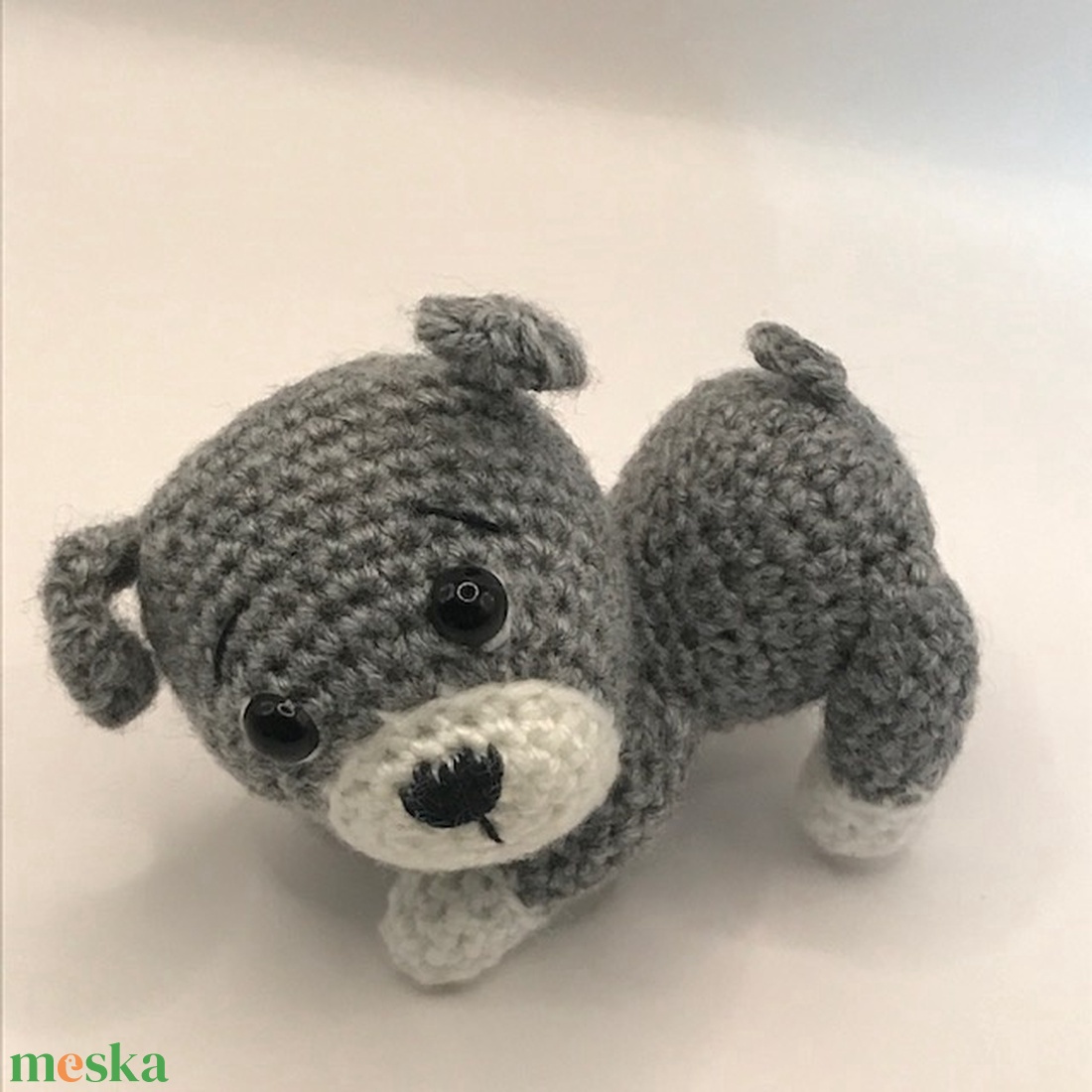 Nyújtózó kutyus - szürke - játék & sport - plüssállat & játékfigura - kutya - Meska.hu