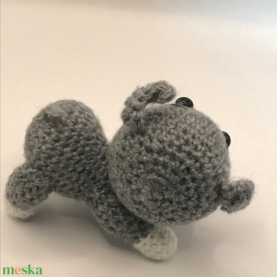 Nyújtózó kutyus - szürke - játék & sport - plüssállat & játékfigura - kutya - Meska.hu