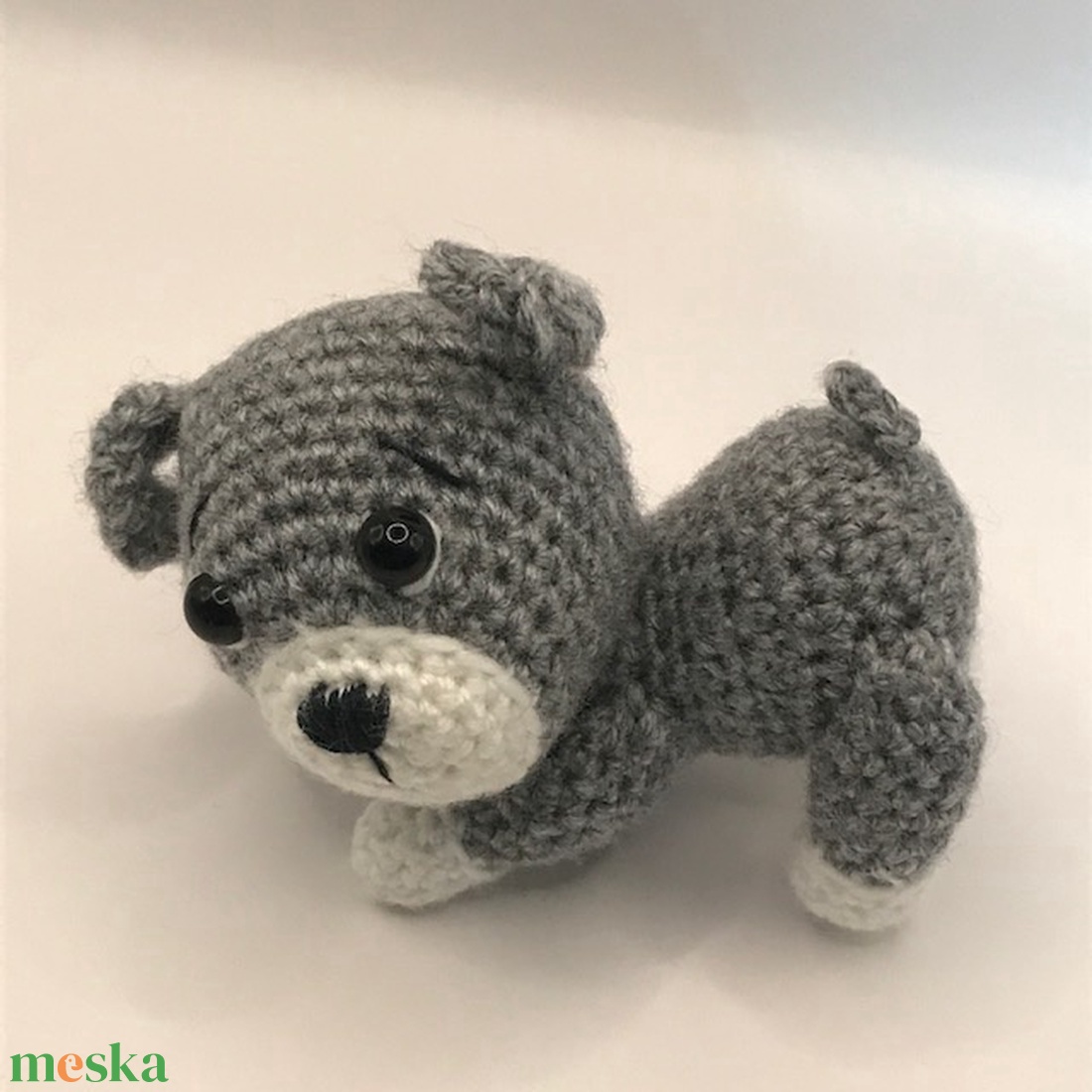 Nyújtózó kutyus - szürke - játék & sport - plüssállat & játékfigura - kutya - Meska.hu