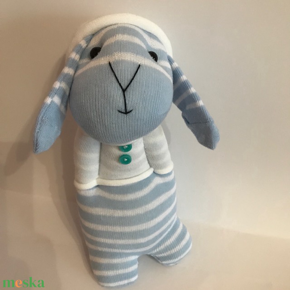 Csíkos nyuszi - játék & sport - plüssállat & játékfigura - nyuszi - Meska.hu
